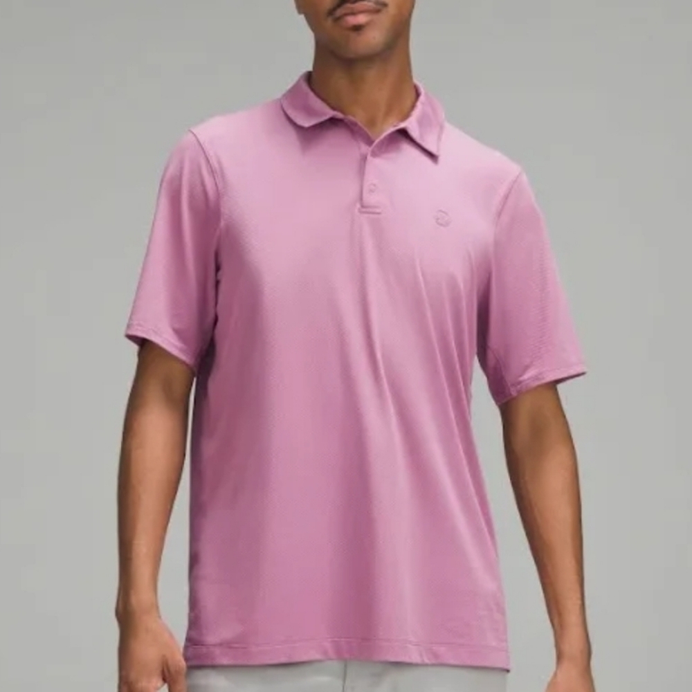 Mens Lululemon logo sport polo shirt size L